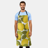 レモンガーデン：ヴィンテージ無端壁紙 エプロン (着用した状態)