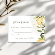 レモンキス ウェディング RSVP カード
