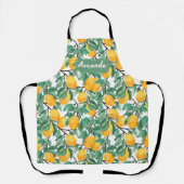 レモンキッカスタムチンのエプロン、ハート、調理師ベーキングBBQ エプロン (正面)