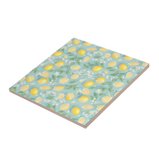 レモンキッチンレモン模様 タイル (側面)