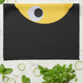 レモンキャラクター、グーグルの目で甘いフルーツ キッチンタオル (折り畳み)