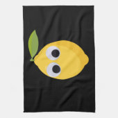 レモンキャラクター、グーグルの目で甘いフルーツ キッチンタオル (縦)