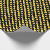 レモンキャラクター、グーグルの目で甘いフルーツ ラッピングペーパー (角)