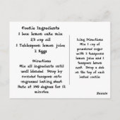 レモンクッキーレシピ ポストカード (裏面)