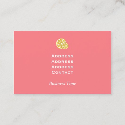 レモンクラフトピーチ 名刺 (裏面)