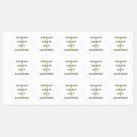 レモンクルーの暑い夏 ラベル (シート)