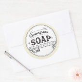 レモングラスの石鹸のラベルのステッカーのラベル ラウンドシール (封筒)