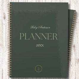 レモングラスグリーンビジネスロゴモノグラム プランナー手帳