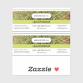 レモングラス必須油香りボトルラベル シール (シート)