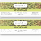 レモングラス必須油香りボトルラベル シール (正面)