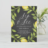 レモングリーナリーチョークボードシップ&ベビーシャワーを見る 招待状 (スタンド正面)