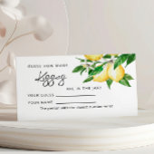 レモングリーナリー何人のキスゲームカード プレイスカード