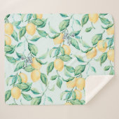 レモングリーンウォーター色：シームレスロマンス シェルパブランケット (正面(横))