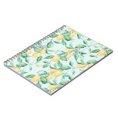 レモングリーンウォーター色：シームレスロマンス ノートブック (左側)