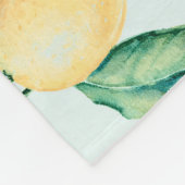 レモングリーンウォーター色:シームレスロマンス フリースブランケット (角)