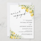 レモングリーンシトラス私たちは婚約した招待状 招待状 (正面)