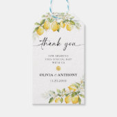 レモングリーンシトラス結婚のセレモニーギフトラベル ギフトタグ (正面)