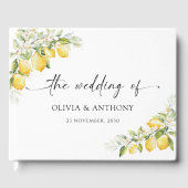 レモングリーンシトラス結婚ズゲストブック ゲストブック (正面)