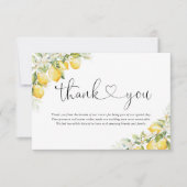 レモングリーンシトラス結婚ズサンキューカード サンキューカード (正面)