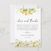 レモングリーンシトラス結婚ズサンキューカード サンキューカード (正面)