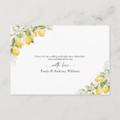 レモングリーンシトラス結婚ズ詳細カード エンクロージャーカード (裏面)