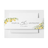 レモングリーンシトラス結婚式招待状ベリーバンド 招待状ベリーバンド (正面例)