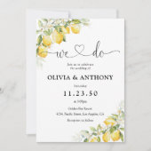 レモングリーンシトラス結婚式招待状 招待状 (正面)