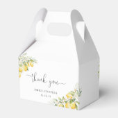 レモングリーンシトラス赤ちゃんシャワーお気に入りボックス フェイバーボックス (裏面サイド)