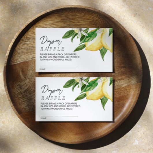 レモングリーンベビーおむつラッフルエンクロージャカード エンクロージャーカード