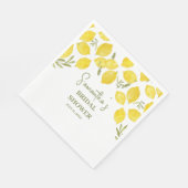 レモングリーンリーイタリアンイエローオリーブブライダルシャワー スタンダードランチョンナプキン (角)
