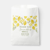 レモングリーンリーイタリアンイエローオリーブブライダルシャワー フェイバーバッグ (正面)