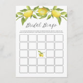 レモングリーンリーガーランドブライダルシャワービンゴ エンクロージャーカード (正面)