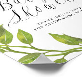 レモングリーンリースベビーシャワーウェルカム ポスター (角)