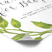 レモングリーンリースベビーシャワーブランチへようこそ ポスター (角)