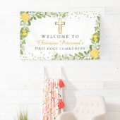 レモングリーンリー初の聖餐式へようこそ 横断幕 (インサイチュ)