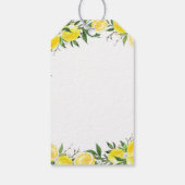 レモングリーンリー金ゴールドブライダルシャワー ギフトタグ (裏面)