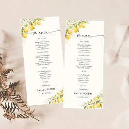 レモングリーン柑橘系ベビーシャワーメニュー メニュー