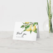 レモングリーン結婚リーサンキューカード サンキューカード (正面)