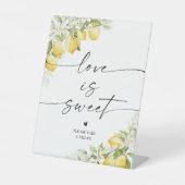 レモングリーン結婚柑橘類の愛は甘いサイン 台座サイン (正面)