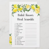 レモングリーン金ゴールドブライダルワードスクランブルゲーム (正面/裏面)