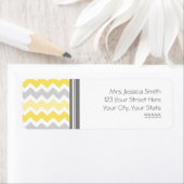 レモングレーシェブロンカスタム差出人住所ラベル ラベル (インサイチュ)