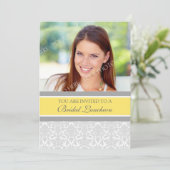 レモングレーダマスクフォトブライダルランチョン招待状 招待状 (スタンド正面)