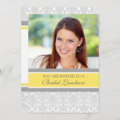 レモングレーダマスクフォトブライダルランチョン招待状 招待状 (正面/裏面)