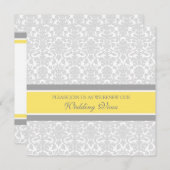 レモングレーダマスク結婚式の誓い更新招待状 招待状 (正面/裏面)