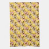 レモングローブエレガンス – ヴィンテージフルーツパターン キッチンタオル (縦)