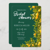 レモングローブロマンスブライダルシャワー招待 招待状 (正面/裏面)