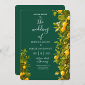 レモングローブロマンス結婚式招待状 招待状 (正面/裏面)