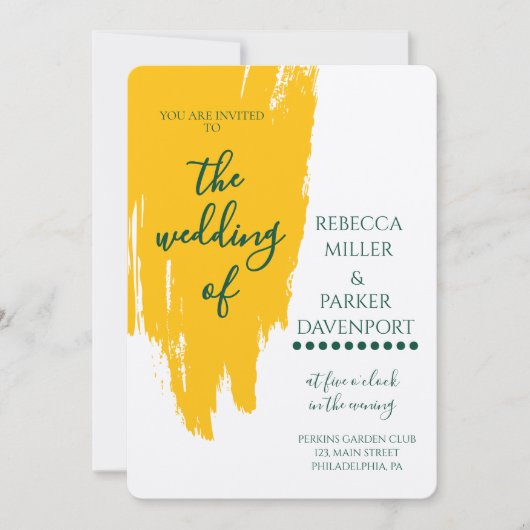 レモングローブロマンス結婚式招待状 招待状 (正面)