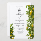 レモングローブロマンス結婚式招待状 招待状 (正面/裏面)