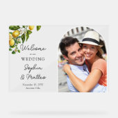 レモングローブ写真イタリアンの結婚歓迎 アクリルサイン (正面)